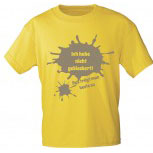 Kinder T-Shirt mit Aufdruck - Ich habe nicht gekleckert ... - 08155 - gelb - Gr. 86-164