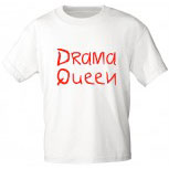 Kinder T-Shirt mit Druck - DRAMA QUEEN - 06942 - weiß - Gr. 86-164