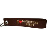 Filz-Schlüsselanhänger mit Stick I love Kaninchenzucht Gr. ca. 17x3cm 14370 schwarz