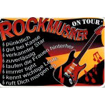 Witziges Schild - ROCKMUSIKER on tour - 309274 - 30 x 20 cm - Jugendliche Teenager Rocker