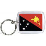 Schlüsselanhänger Anhänger - PAPUA-NEUGUINEA - Gr. ca. 4x5cm - 81127 - Keyholder WM Länder