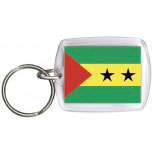 Schlüsselanhänger Anhänger - SAO TOME - Gr. ca. 4x5cm - 81136 - WM Länder  Keyholder