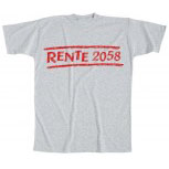 T-Shirt unisex mit Aufdruck - Rente 2058 - 09567 grau - Gr. XL