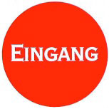 Kunststoffschild - EINGANG - Durchmesser 70mm - 308047 - Geschäft Laden