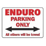 Kunststoffschild - Parkschild - Enduro Parking Only - Gr. ca. 40 x 30 cm - 303092 -