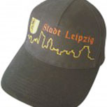 Baseballcap mit Einstickung - LEIPZIG Silhouette - 68863 schwarz