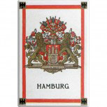 Magnet - Wappen Hamburg - Gr. ca. 8 x 5,5 cm - 38253 - Küchenmagnet