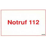 Hinweisschild - NOTRUF 112 - Gr. 25 x15 cm - 308450