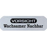 PVC Aufkleber für Briefkasten - VORSICHT - WACHSAMER NACHBAR - 302044 - Gr. ca. 58 x 16 mm