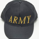 Baseballcap mit  Einstickung - ARMY  A R M Y - 68316 schwarz