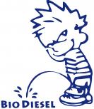 Pinkelmännchen-Applikations- Aufkleber - Bio- Diesel - ca. 15cm - 303647 blau