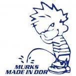 Pinkelmännchen-Applikations- Aufkleber - Murks made in DDR - ca. 15cm - 303625 blau