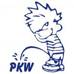 Pinkelmännchen-Applikations- Aufkleber - PKW - ca. 15cm - 303650 blau