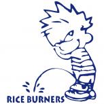 Pinkelmännchen-Applikations- Aufkleber - Rice Burners - 303631 - blau