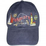Baseballcap mit Einstickung - Insel Fehmarn - 68872 schwarz
