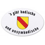 PVC - Aufkleber PKW Sticker - BADEN -  badische - 301521 - Gr. ca. 10,2 x 6,6 cm