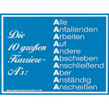 Spaß-Schild - Die 10 Großen Karriere-As ... - 309040 - 25cm x 15cm