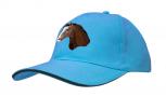 Baseballcap mit Einstickung - Pferd Pferdekopf weiße Plesse - versch. Farben 69250 hellblau