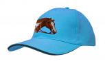 Baseballcap mit Einstickung - Pferdekopf Pferd - versch. Farben 69242 hellblau