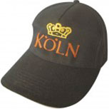 Baseballcap mit Stick - KÖLN - 68903 schwarz - Cap Kappe Baumwollcap