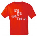 T-Shirt mit Print - ICH BIN GANZ CHOR - 09322 - Gr. M