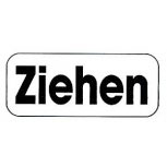 Hinweisschild - ZIEHEN - Gr. ca. 65 x 30 mm - 308009