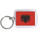 Schlüsselanhänger Anhänger - ALBANIEN - Gr. ca. 4x5cm - 81008 - WM Länder