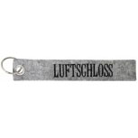 Filz-Schlüsselanhänger mit Stick LUFTSCHLOSS Gr. ca. 17x3cm 14163 grau
