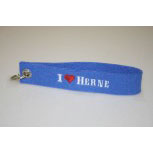 Filz-Schlüsselanhänger mit Stick I love Herne Gr. ca. 17x3cm 14318 blau