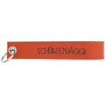 Filz-Schlüsselanhänger mit Stick SCHÜRZENJÄGER Gr. ca. 17x3cm 14161 rot