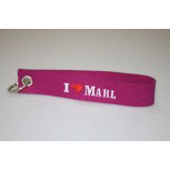 Filz-Schlüsselanhänger mit Stick I love Marl Gr. ca. 17x3cm 14323 pink