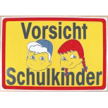 Verkehrsschild - Vorsicht Schulkinder - 308878 - 100cm x 70cm - Kunststoffschild Straße