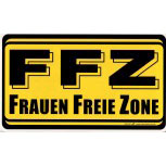 Spaß-Schild - FFZ - FRAUEN FREIE ZONE - 309246 - 25cm x 15cm