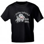 Kinder T-Shirt mit Print - ...Später fahre ich Opas Bike - 06902 - schwarz - Gr. 152/164