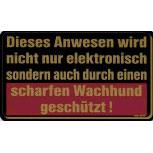 Hinweisschild - SCHARFER WACHHUND - 308499 - Gr. 25 x 15 cm