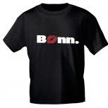 T-Shirt unisex mit Aufdruck - BONN - 09313 schwarz - Gr. S-2XL