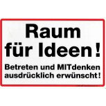 Humorvolles Schild - Raum für Ideen! - 309283 - 30 x 20 cm