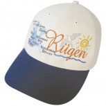Baseballcap mit Einstickung - RÜGEN - 68084 weiss