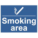 Hinweisschild - SMOKING AREA - Gr. ca. 40x30cm - 300921