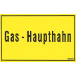 Hinweisschild - GAS-HAUPTHAHN - Gr. ca. 25 x 15 cm - 308394