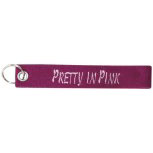 Filz-Schlüsselanhänger mit Stick PRETTY IN PINK Gr. ca. 17x3cm 14159 pink