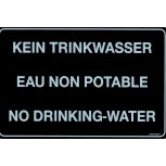 Hinweisschild - KEIN TRINKWASSER 3 Sprachen - 308615 - 30 x 20 cm
