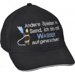 Baseballcap mit Einstickung - Feuerwehrmann ... Andere spielten im Sand - 68167 schwarz