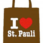 Baumwolltasche Shopper - I LOVE ST. PAULI - 08811