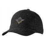 Baseballcap mit Stick - Abzeichen Military Fallschirm - 68451 schwarz