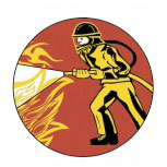PVC Aufkleber - Achtung - Feuerwehr - 307723 - Gr. ca. 9 cm
