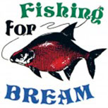 PVC Aufkleber Applikation - Fisch - Fische - Angler - FISHING FOR BREAM - 307127 - Gr. ca. 8,5 x 9,5 cm
