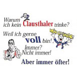 PVC Aufkleber Fun Auto-Applikation Spass-Motive und Sprüche - Clausthaler - 303454 - Gr. ca. 12 x 8 cm