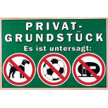 Verbotsschild - PRIVATGRUNDSTÜCK - Gr. ca. 60 x 40 cm - 308850