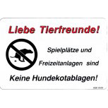 Schild - SPIELPLATZ - KEINE HUNDEKOTABLAGEN - 308556 - 30 x 20 cm